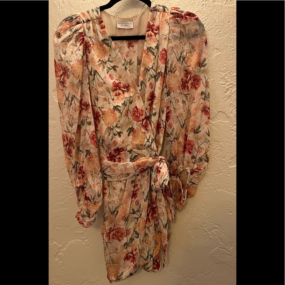 Boutique Pink Floral Mini Dress